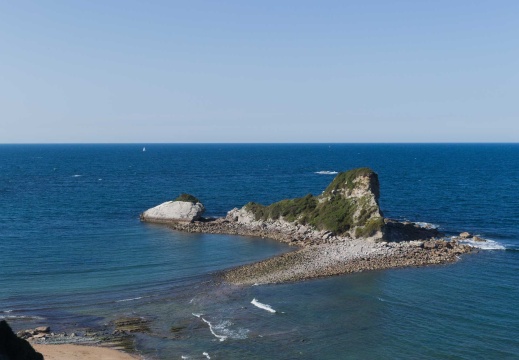 Tombolo de la baie de Loya